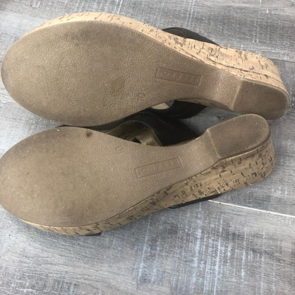 Pesaro Gisella Brown Cork Platform Sandal Size 10 - Picture 13 of 13